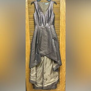 Calvin Klein Metallic Asymmetrical Dress
